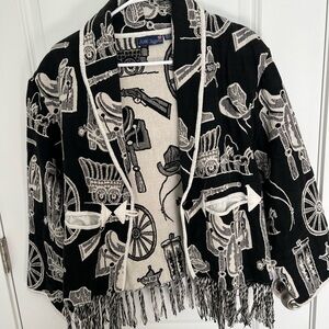 Black and White Western Blazer